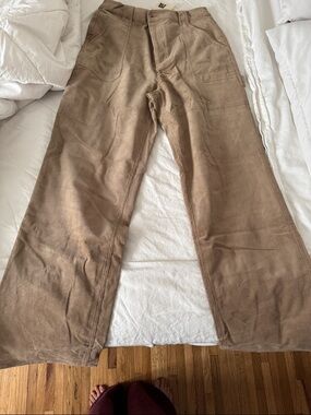 SER.O.YA women Brown Corduroy Wide-Leg Pants